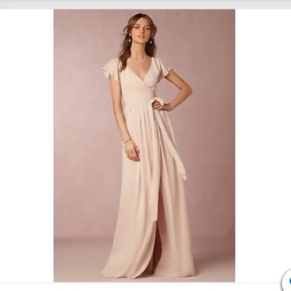 Ceremony by Joanna August Peach Wedding Dress